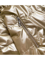 Zlatá dámská lesklá bunda oversize model 16149490 - 6&8 Fashion