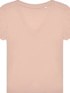 B&C #E150 V /women Dámské tričko s výstřihem do V 01.014T soft rose