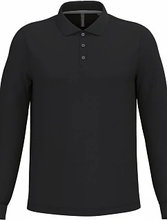 K 243 Pánské piqué polo s dlouhým rukávem model 22506918 black - Kariban