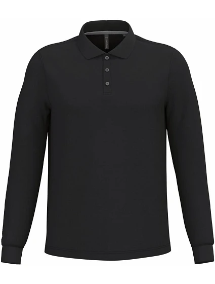 Kariban K 243 Pánské piqué polo s dlouhým rukávem 20.K243 black Kariban K 243 Pánské piqué polo s dlouhým rukávem 20.K243 black