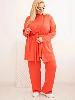Dámská souprava Plus Size 3-dílná malinová