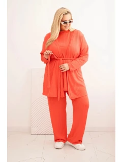 Dámská souprava Plus Size model 21399812 malinová - K-Fashion