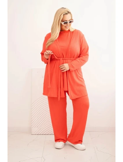Dámská souprava Plus Size model 21399812 malinová - K-Fashion