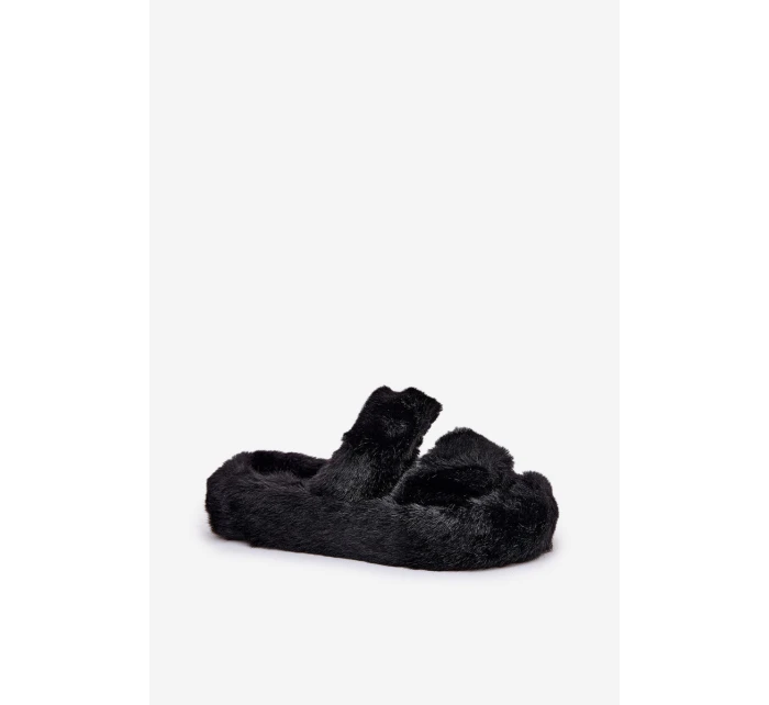 Dámské Kožené Pantofle Na Platformě Černé Talfedi Dámské Kožené Pantofle Na Platformě Černé Talfedi