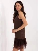 Sukienka MI SK model 21787990 ciemny brązowy - FPrice