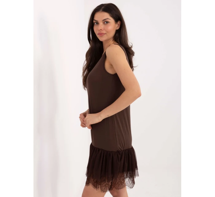 Sukienka MI SK model 21787990 ciemny brązowy - FPrice