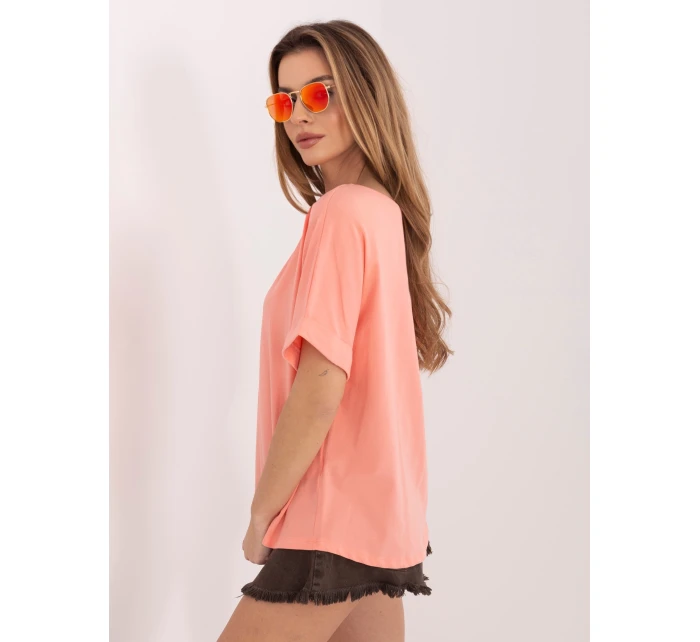 Bluzka RV BZ model 22020720 brzoskwiniowy - FPrice Bluzka RV BZ model 22020720 brzoskwiniowy - FPrice