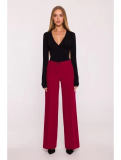M875 Široké kalhoty - bordó