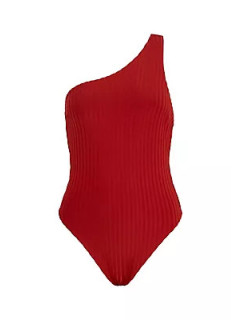 Dámské jednodílné plavky ONE SHOULDER ONE PIECE KW0KW02379XNN - Calvin Klein