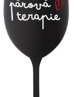 PÁROVÁ TERAPIE - černá sklenice na víno 350 ml