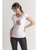 Dámské tričko IM3.T01 PRINT 01 bílé s potiskem - Trendy