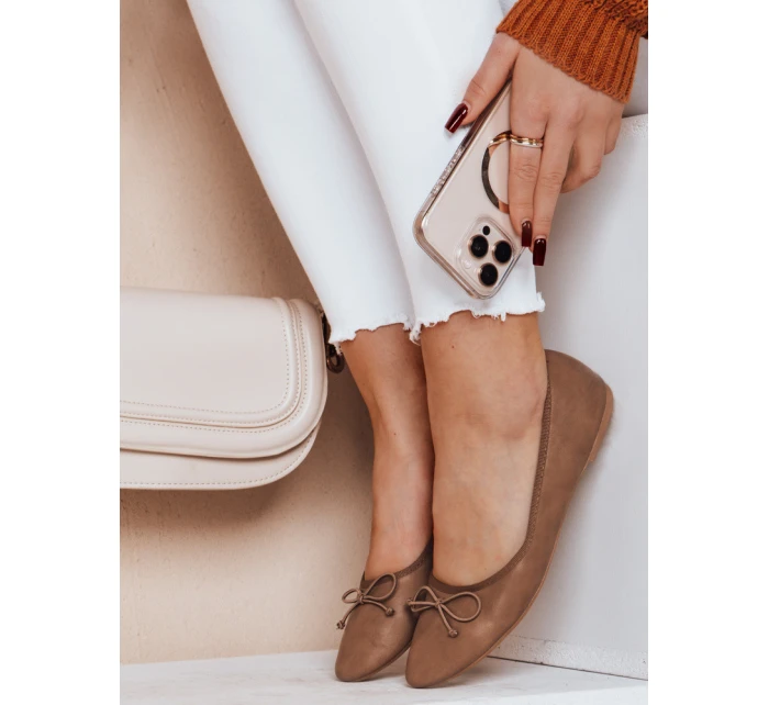 Dámské baleríny na plochém podpatku ASTELLA khaki FashionStreet ZY0631