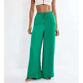 Summer Satin Trousers - GREEN - TRIUMPH GREEN - TRIUMPH