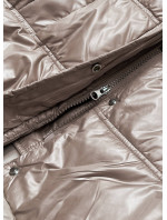 Krátká prošívaná bunda pro přechodné období ve velbloudí barvě (H-202-1)