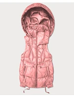 Dámská krátká bunda bez rukávů Goodlookin s odnímatelnou kapucí růžová (B8258-81) Dámská krátká bunda bez rukávů Goodlookin s odnímatelnou kapucí růžová (B8258-81)