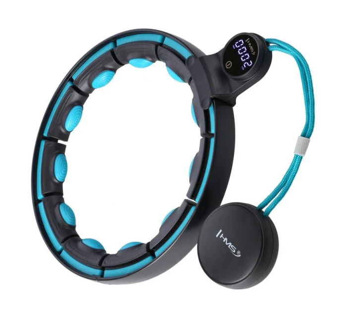 HHM17 HULA HOP ČERNÁ/TYRKYSOVÁ S MAGNETY A ZÁVAŽÍM + POČÍTADLO HMS HHM17 HULA HOP ČERNÁ/TYRKYSOVÁ S MAGNETY A ZÁVAŽÍM + POČÍTADLO HMS