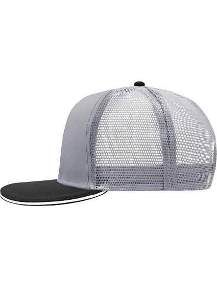 Daiber MB 6635 6 panelová Pro síťovaná sandwich kšiltovka 03.6635 light grey/black Daiber MB 6635 6 panelová Pro síťovaná sandwich kšiltovka 03.6635 light grey/black