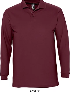 SOL'S Winter II Piqué polo s dlouhým rukávem 25.1353 burgundy