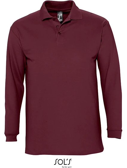 SOL'S Winter II Piqué polo s dlouhým rukávem 25.1353 burgundy SOL'S Winter II Piqué polo s dlouhým rukávem 25.1353 burgundy
