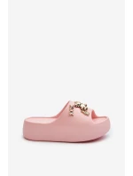 Dámské lehké pěnové žabky s ozdobami růžové Orchia Dámské lehké pěnové žabky s ozdobami růžové Orchia