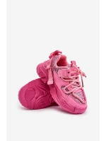 Dětské tenisky ozdobené flitry růžové Liatoma