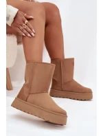 Dámské Zimní Boty S Teplým Kožíškem Hnědé Abrams Dámské Zimní Boty S Teplým Kožíškem Hnědé Abrams