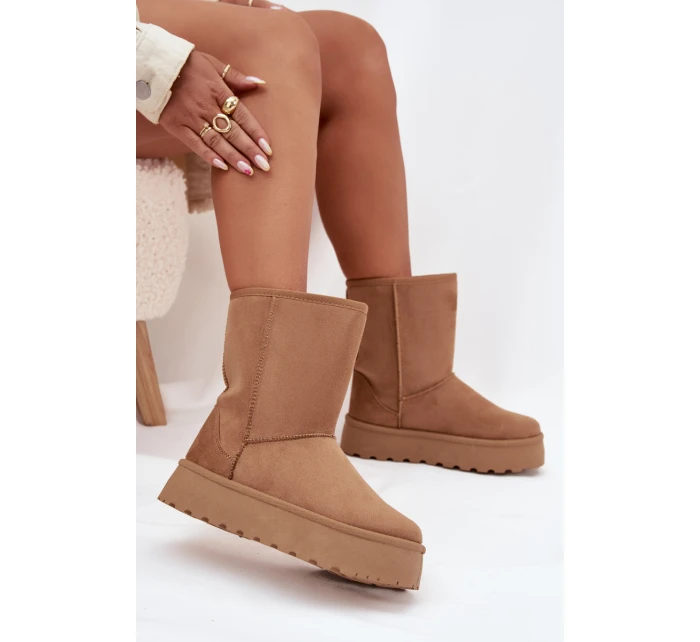 Dámské Zimní Boty S Teplým Kožíškem Hnědé Abrams Dámské Zimní Boty S Teplým Kožíškem Hnědé Abrams