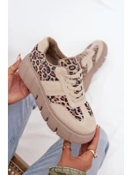 Semišové zateplené dámské tenisky na masivní platformě béžové model 21707642 - VINCEZA Semišové zateplené dámské tenisky na masivní platformě béžové model 21707642 - VINCEZA