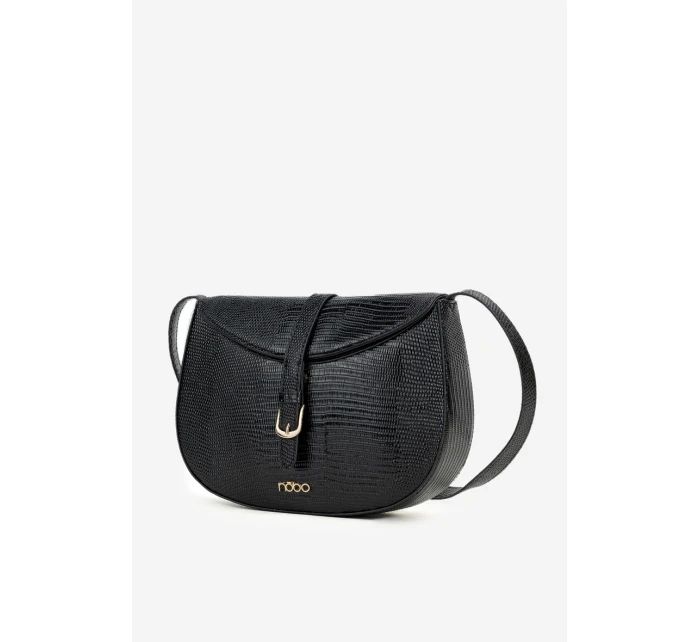 Kabelka Pošťárka s drobným reliéfem NOBO BAG5780-M20 Černá