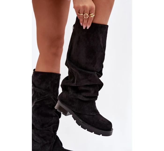 Kozačky Nazouvací S Černé model 21788125 - Boto Kozačky Nazouvací S Černé model 21788125 - Boto