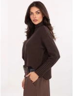 Sweter IT SW model 21469876 ciemny brązowy - FPrice Sweter IT SW model 21469876 ciemny brązowy - FPrice