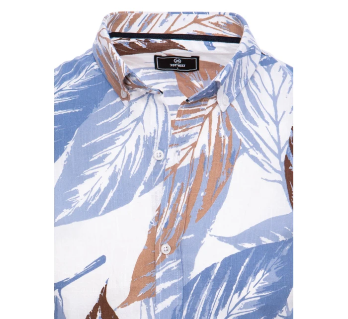 Pánská bílá košile s krátkým rukávem FashionStreet KX1033