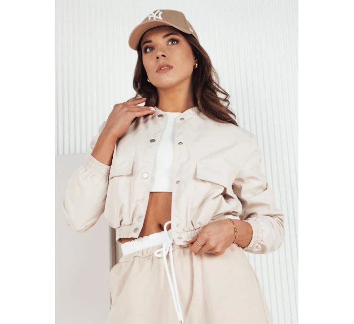 Dámská přechodná bunda bomber béžová Dstreet model 21973903 - FashionStreet