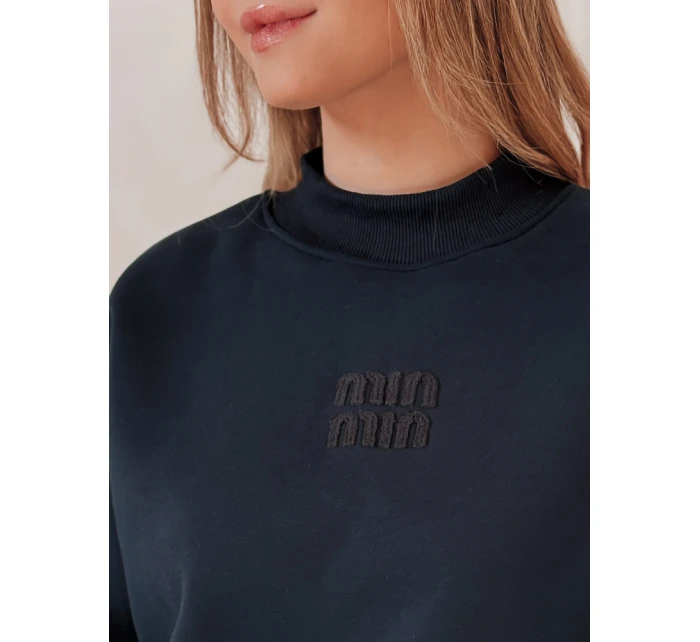 Dámská oversize mikina s nášivkou LOVASON navy blue FashionStreet BY1416