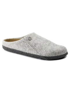 Pánské/dámské pantofle Birkenstock Zermatt Cozy Home Light Gray wool filc regular wide (1015080)