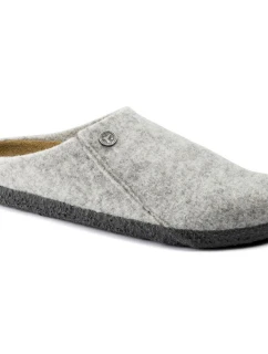 Pánské/dámské pantofle Birkenstock Zermatt Cozy Home Light Gray wool filc regular wide (1015080)