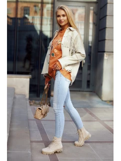 Suede Trappers S prošíváním světle Šedá Layden