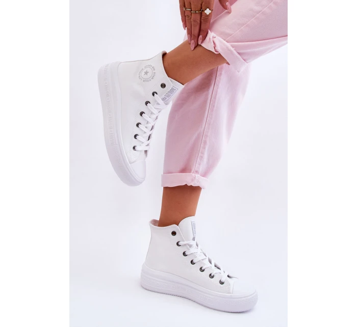 Dámské vysoké tenisky Big Star LL274A183 Bílé
