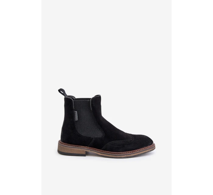 Semišové Pánské Kotníkové Boty Big Star model 21671586 Černé - Big Star Shoes