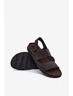 Kožené Pánské Sandály  Černé model 22200756 - Inblu
