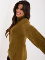 Sweter AT SW  oliwkowy model 20459127 - FPrice