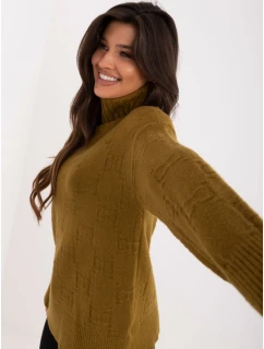 Sweter AT SW  oliwkowy model 20459127 - FPrice