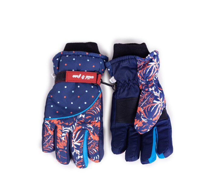 Dětské zimní lyžařské rukavice model 17962010 Navy Blue - Yoclub