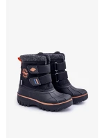 Dětské sněhule na suchý zip Lee Cooper – černé Dětské sněhule na suchý zip Lee Cooper – černé