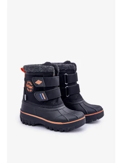 Dětské sněhule na suchý zip Lee Cooper – černé