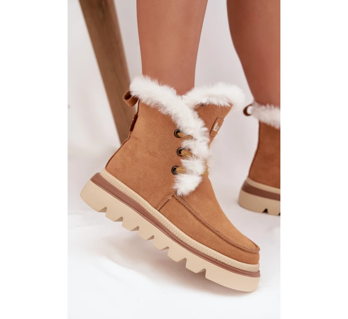 Dámské sněhule z přírodního semiše Lee Cooper – camel Dámské sněhule z přírodního semiše Lee Cooper – camel