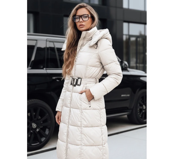 Dámská prošívaná zimní bunda s kapucí bílá FashionStreet TY5491