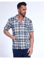 Pyžamo Cornette 318/54 cr/r 3XL-5XL pánské rozepínací Pyžamo Cornette 318/54 cr/r 3XL-5XL pánské rozepínací
