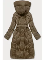 Péřová bunda v olivové barvě se stojáčkem a kapucí model 21244376 - Ann Gissy Péřová bunda v olivové barvě se stojáčkem a kapucí model 21244376 - Ann Gissy