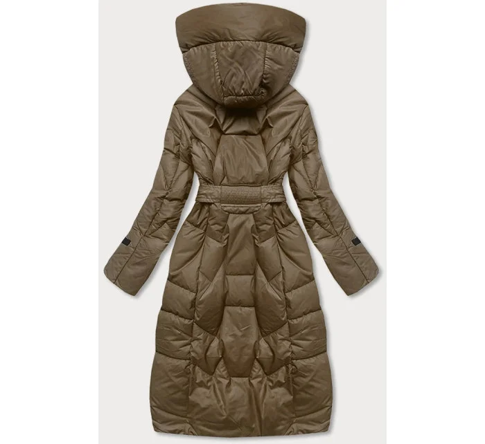 Péřová bunda v olivové barvě se stojáčkem a kapucí model 21244376 - Ann Gissy Péřová bunda v olivové barvě se stojáčkem a kapucí model 21244376 - Ann Gissy